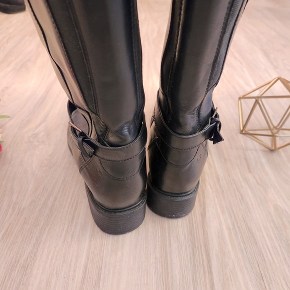 Denver Hayes Black Leather Tall Riding Boots w/ T-MAX Insulation - Picture 4 of 6